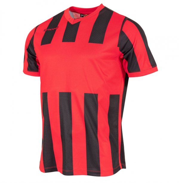 Jersey dengan aksen garis vertikal di samping